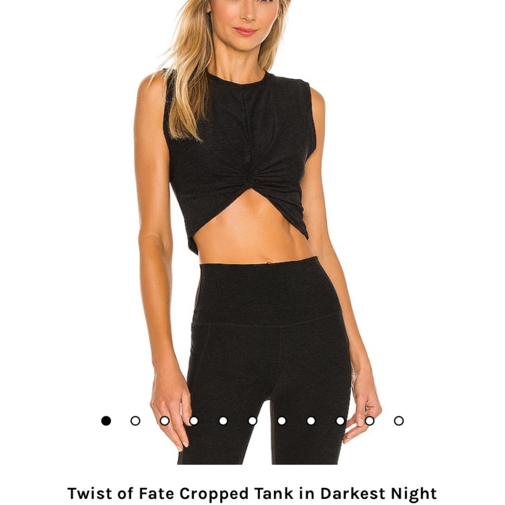 Beyond Yoga black cropped top.